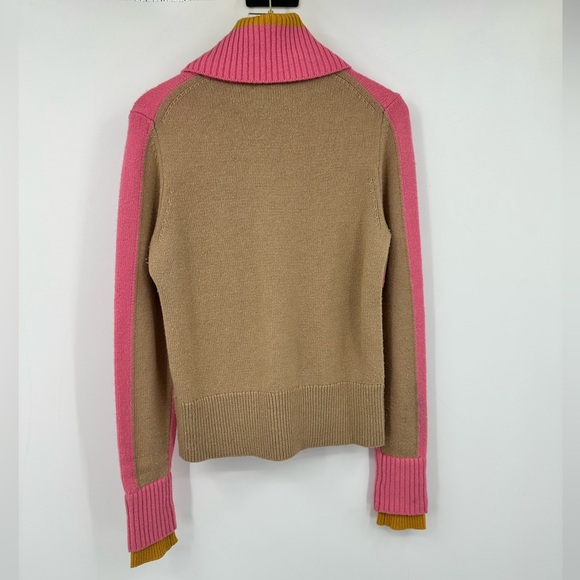 *ME+EM Pink Camel Detachable Snood Wool Cashmere Turtleneck Sweater Small AT631 - Picture 9 of 16